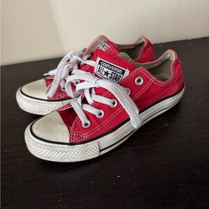 Converse Red Canvas Sneakers
